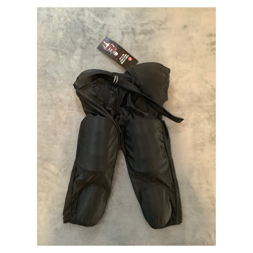 Cramer 3037 Youth XL Black 7-Padded Football Game Pants Dazzle‎ Cloth NWT